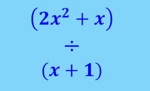 Operations on algebraic expressions