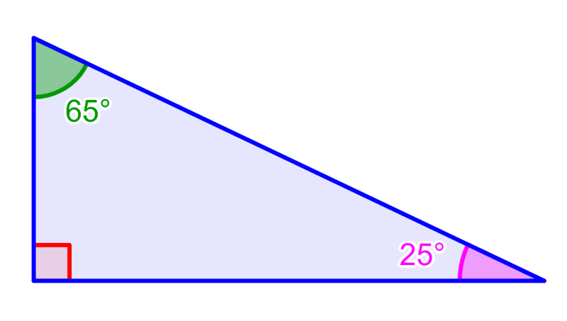 complementary angles in a triangle