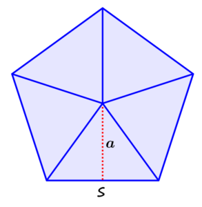 diagram of a pentagon with apothem