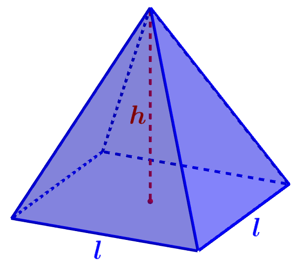 diagram of a square pyramid