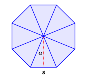 diagram of an octagon with apothem