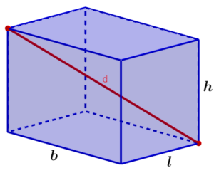 diagram of diagonal of a rectangular prism