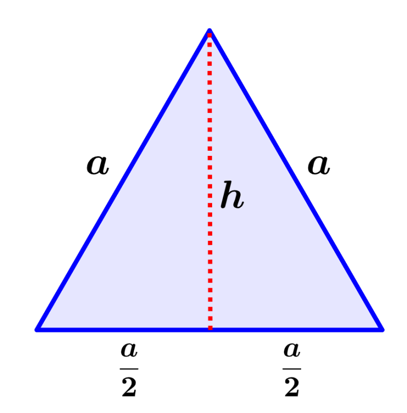 diagram of equilateral triangle with height