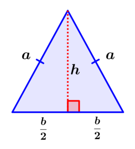 diagram of height of an isosceles triangle