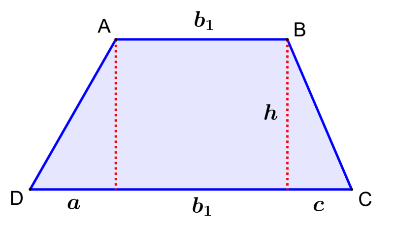 diagram of the dimensions of a trapezoid 1