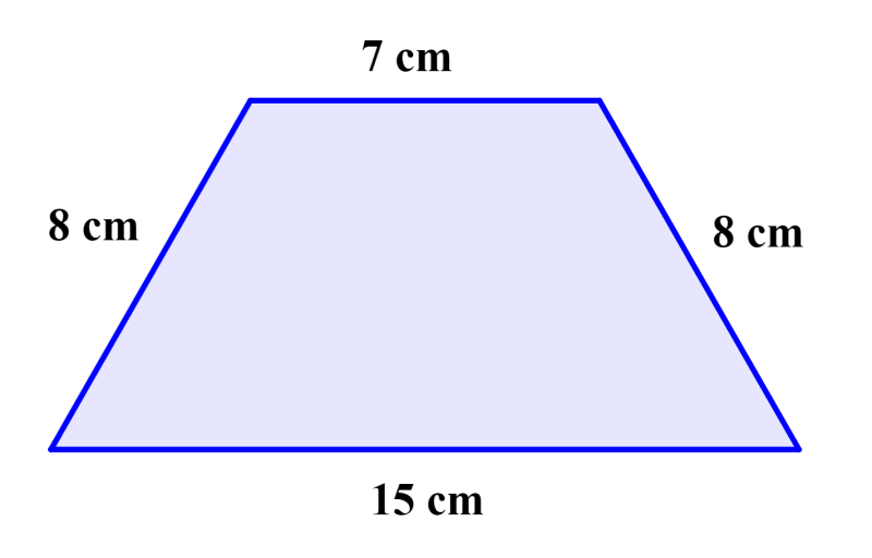 diagram of the dimensions of a trapezoid example 5