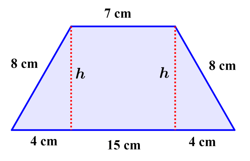 diagram of the dimensions of a trapezoid example 51
