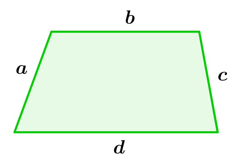 diagram with dimensions of trapezoid