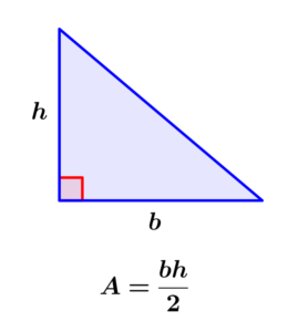 formula for the area of a right triangle
