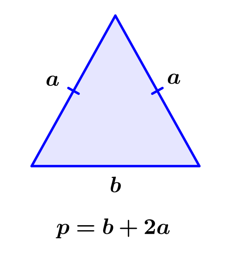 formula for the perimeter of an isosceles triangle