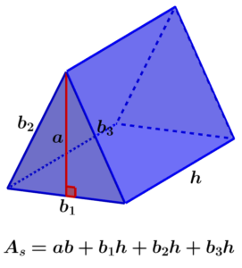 formula for the surface area of a triangular prism