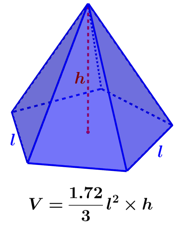 formula for the volume of a pentagonal pyramid