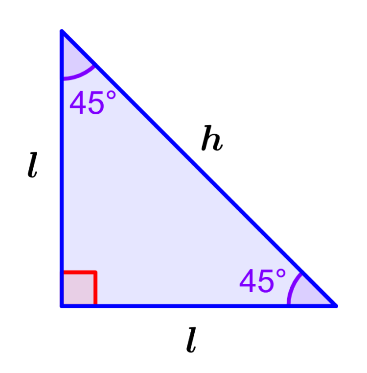 isosceles right triangle