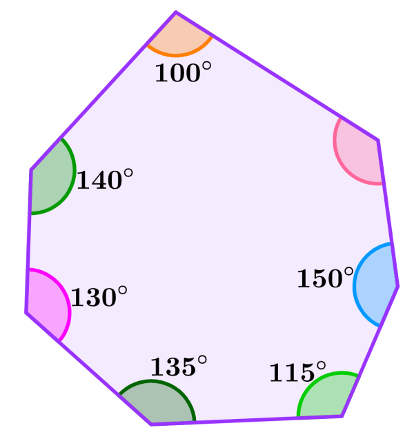 example 1 of interior angles of a heptagon