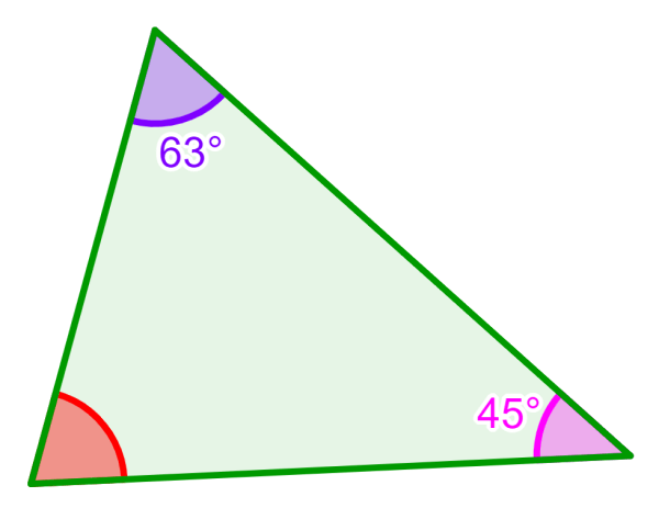 example 2 of interior angles of a scalene triangle