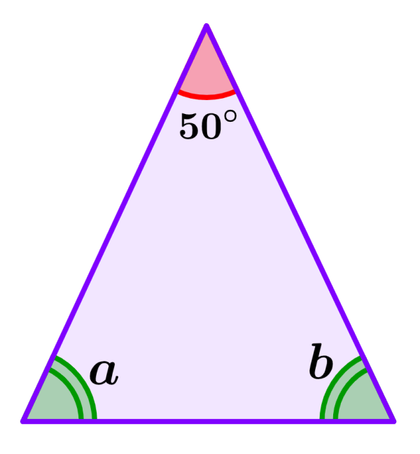 example 2 of interior angles of an isosceles triangle
