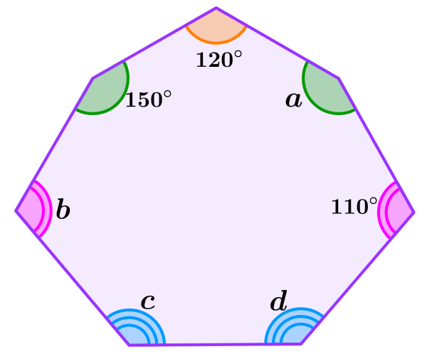 example 4 of interior angles of a heptagon