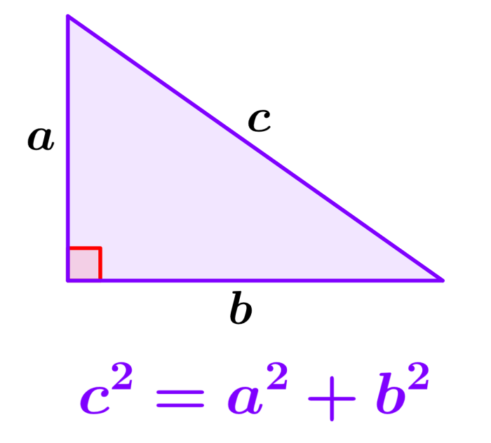 formula of Pythagorean theorem