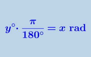 formula to transform from degrees to radians