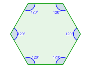 interior angles in a hexagon