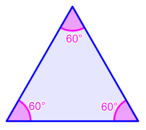 interior angles in an equilateral triangle