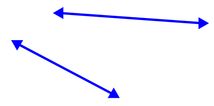 intersecting lines when extended