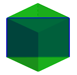 rectangular cross section of a cube