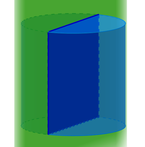 rectangular cross section of a cylinder