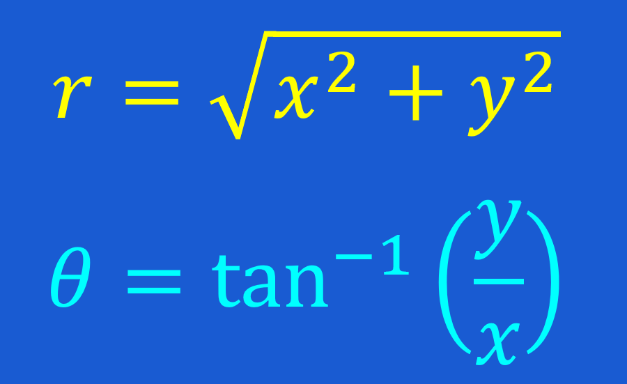rectangular to polar coordinates formulas