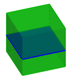 square cross section of a cube