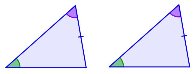 congruent triangles by criteria angle-angle-side