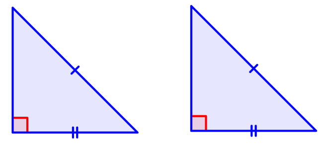 congruent triangles by criteria hipotenuse-leg