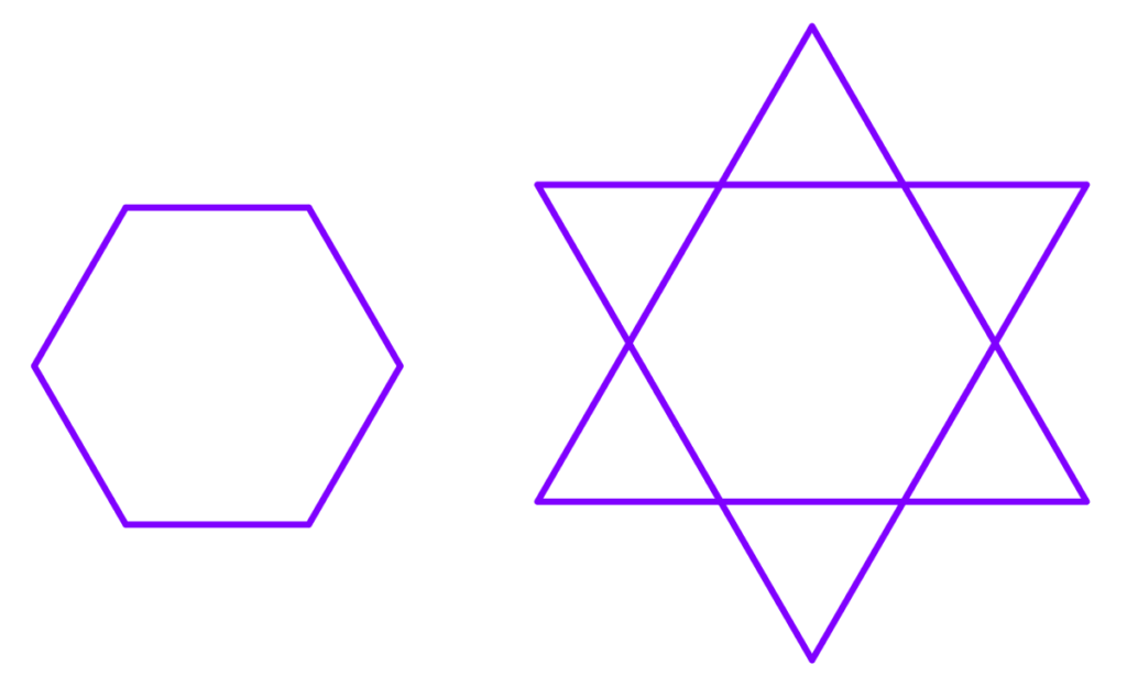 diagram of stellated polygon- hexagon example 1