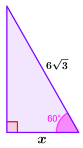 example 3 of special triangle 30°-60°-90°