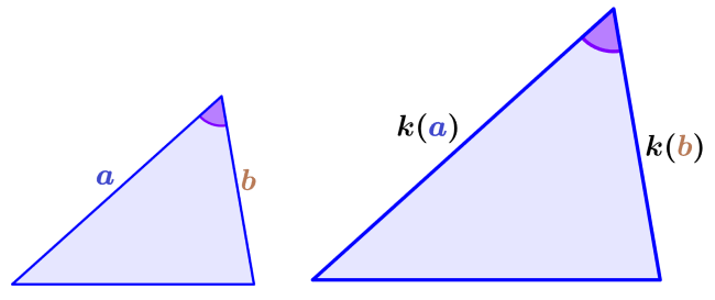 similar triangles by criteria side-angle-side