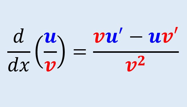Quotient Rule of Derivatives – Formula and Examples