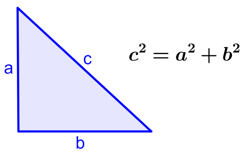 right triangle - converse of Pythagorean theorem