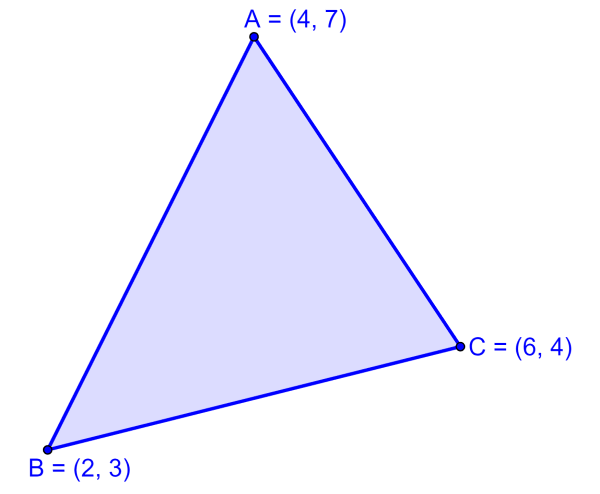 triangle with vertices coordinates