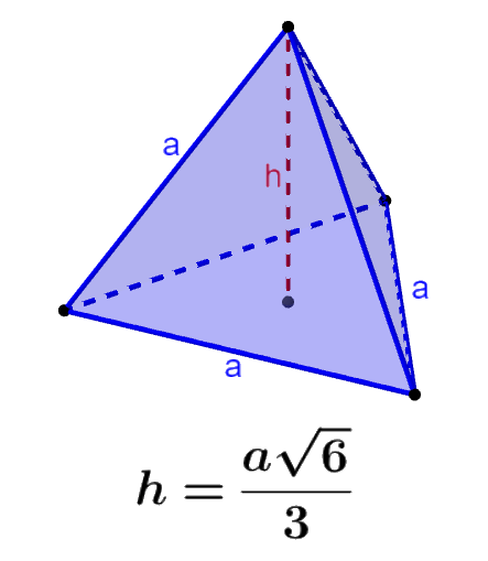 Formula for the height of a tetrahedron