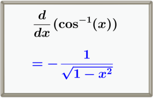 Derivative of arccos, inverse cosine