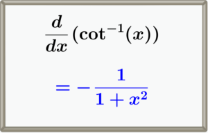 Derivative of arccot, inverse cotangent
