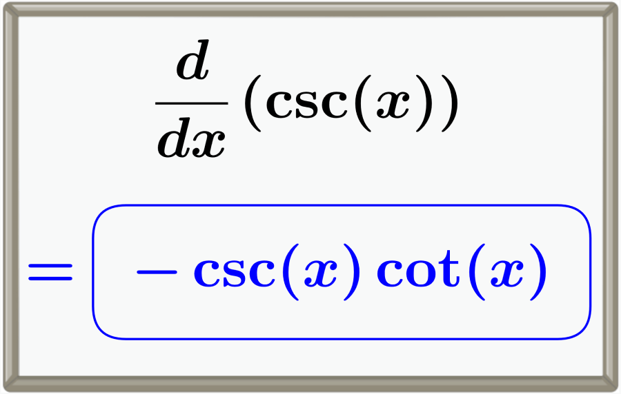 Derivative of cosecant csc(x)