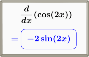 Derivative of cosine of 2x, cos(2x)