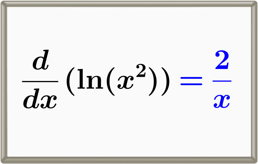 Derivative of natural log of x squared