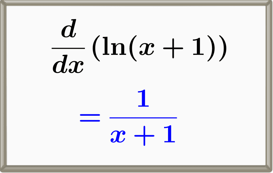 Derivative of natural log of x+1