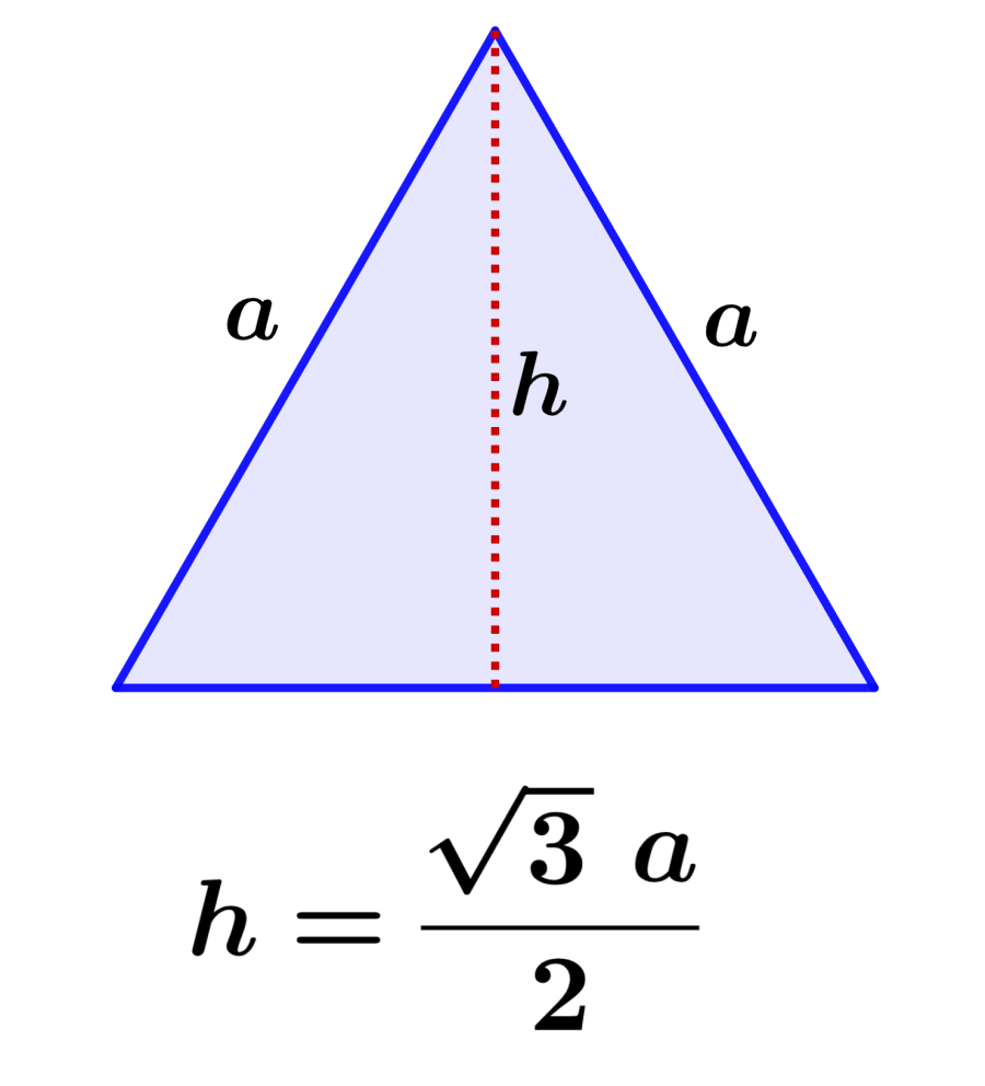 Formula for the height of an equilateral triangle