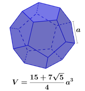 Formula for the volume of a dodecahedron