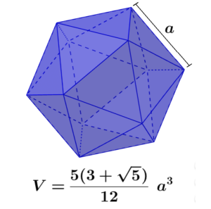 Formula for the volume of an icosahedron