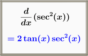 derivative of secant squared