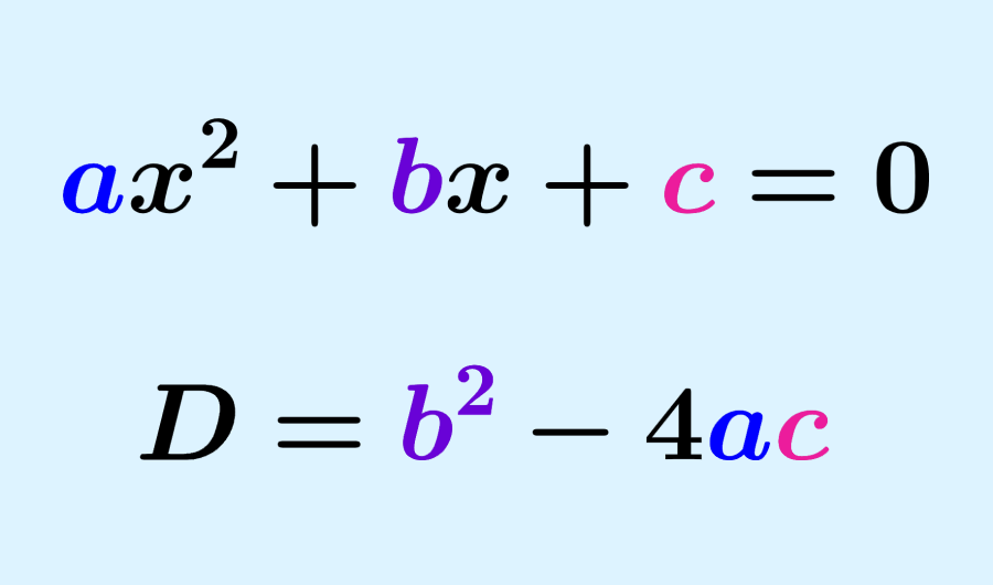Formula for the discriminant of a quadratic equation